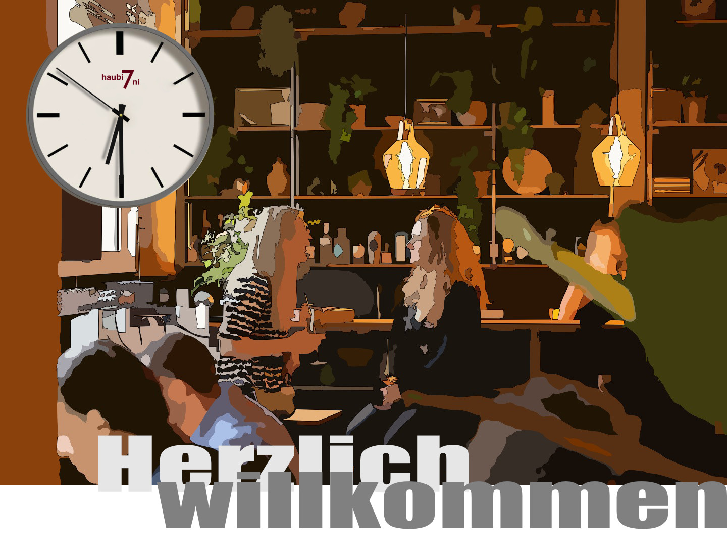 barscene-uhr-willkommen-haubizni